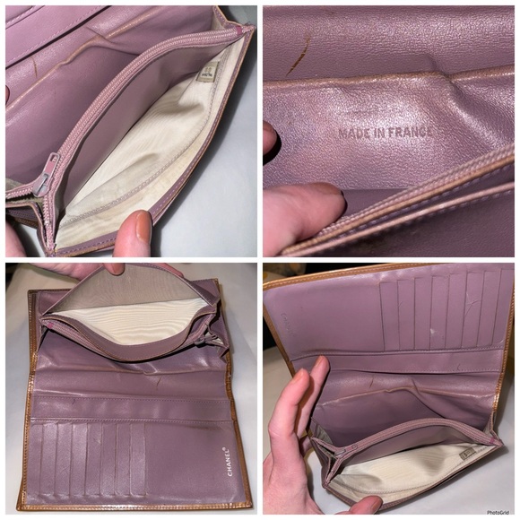AUTHENTIC CHANEL Vintage 2000 Patent Leather Interlocking C CC Long Wallet y2k - Picture 13 of 16